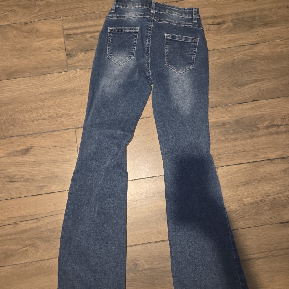 Petite Blue Flare Women's Jeans